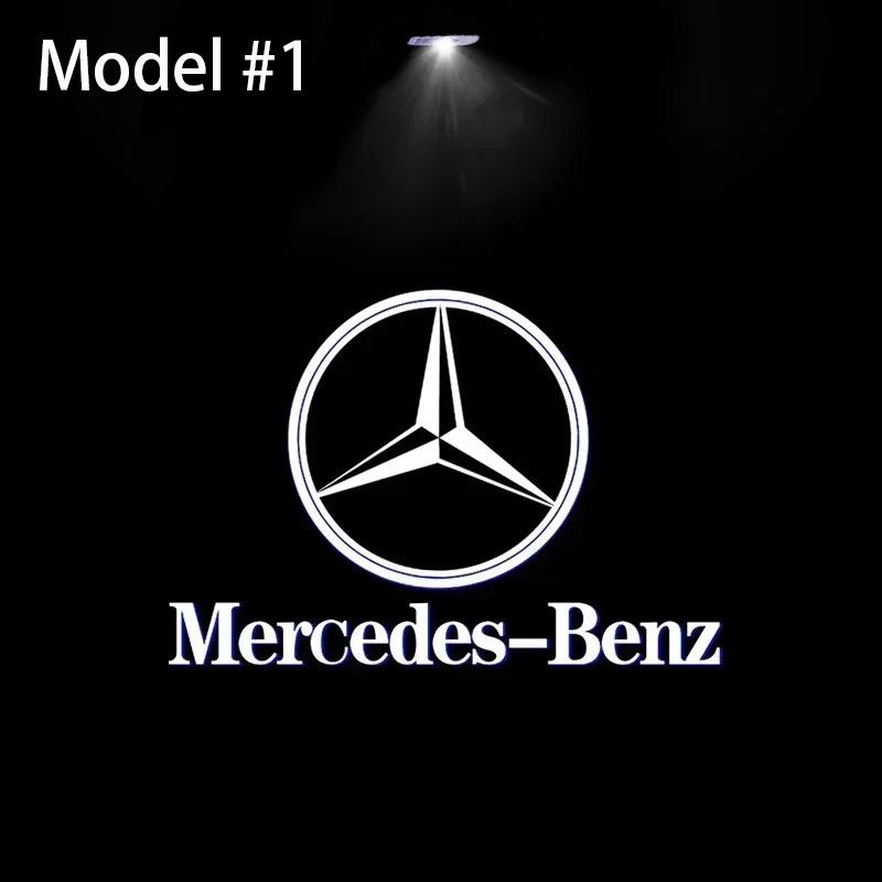2PCS Car Mercedes-Benz Door Welcome Light Logo Badge LED HD Projector Light Welcome Light Decoration Car Accessories for Mercedes-Benz CLA W117 C117 CLS W218 C218 C-Class Coupe C205 S205 E-Class Coupe C207 A207 M-Class [W166] E-Class E2001 E300L E450L