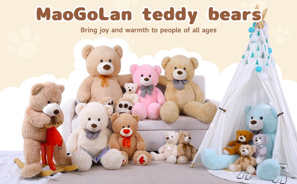 MaoGoLan 4ft 5ft 6ft Giant Teddy Bear Stuffed Animal Big Teddy Bear Stuffed Bear Baby Shower Life Size Large Teddy Bear for Girlfriend Boyfriend Wife Children, For Birthday,  Wedding party, Anniversary  #dealsforyoudays