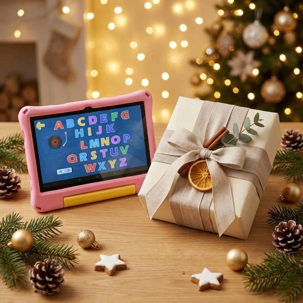 10.1 Inch Android Tablet for Kids Ages 3-12, Home Use, Movies, Internet, Wireless Connection, Games, Music, Educational Apps, Holiday Gift