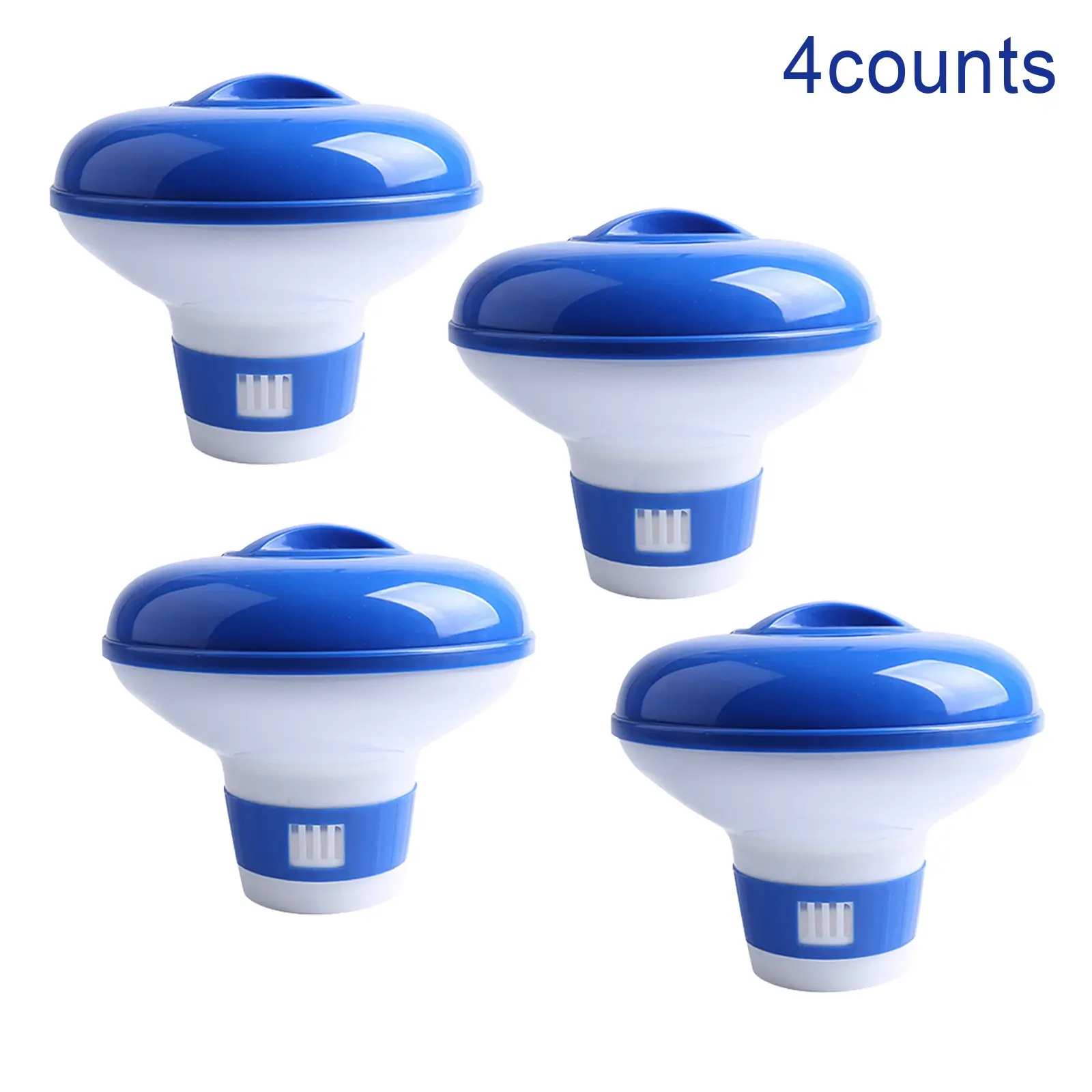 4-Pack Pool Floating Automatic Medication Dispenser, Pool Float Tablet Holder, Auto Dosing Device for Swimming Pools, Easy-To-Use Pool Accessories