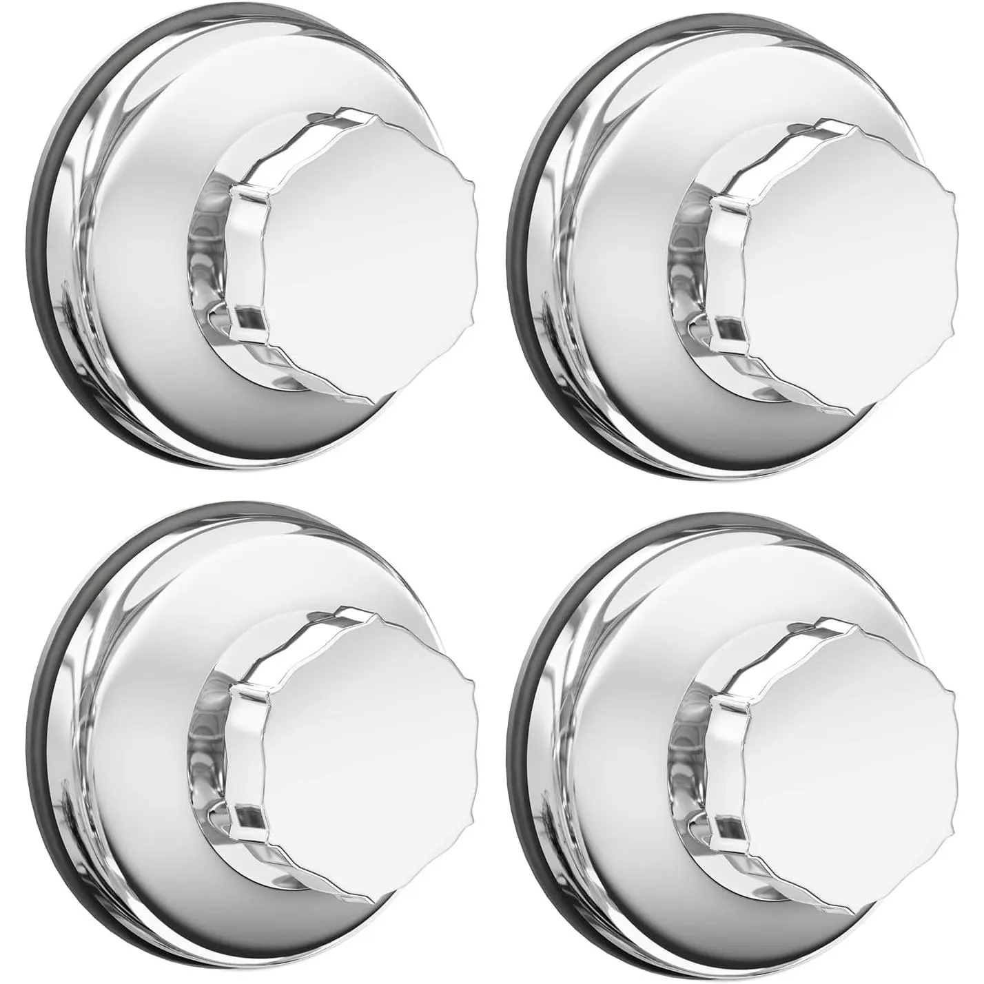 Suction Cups  for Shower  Sope Dish Double Hooks- Set of 4 Suction Cups