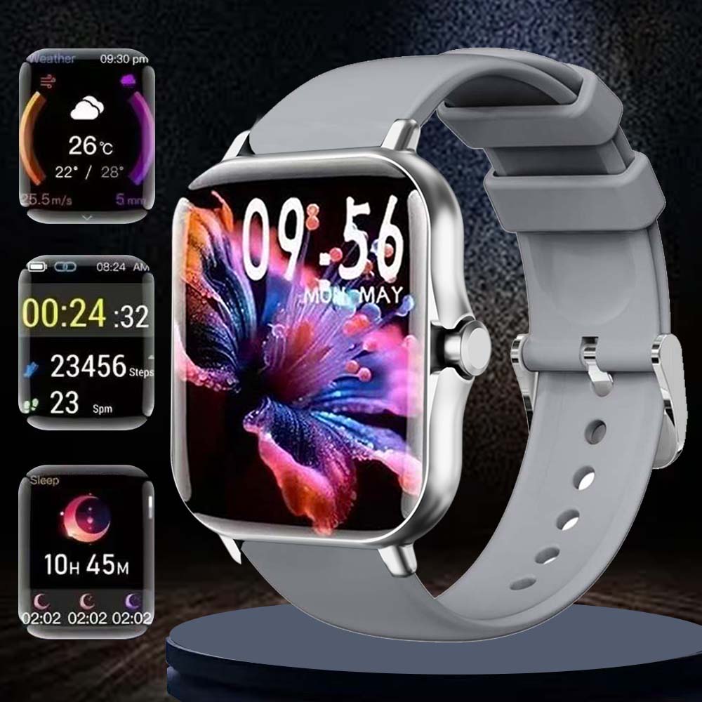 Lavish HD Full Screen Touch Smartwatch for Men & Women, Phone Calls, Text Notifications, Sports Mode, Distance Tracking, Compatible with iPhone & Android