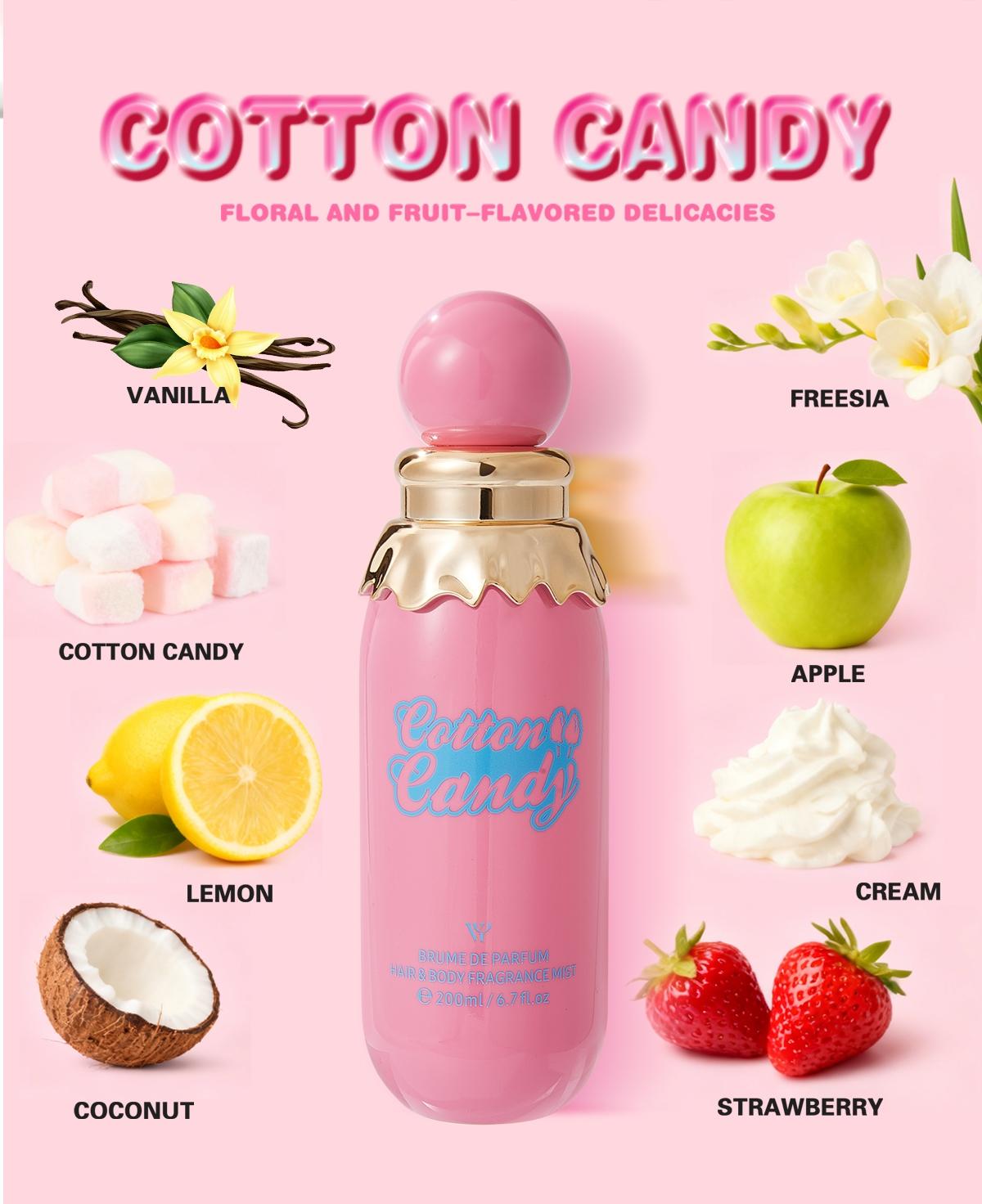 Women's Perfume Spray with Four Fragrances, Cotton Candy, Chocolate, Vanilla, Apple, Long-Lasting Niche Scent, High-Quality Ingredients