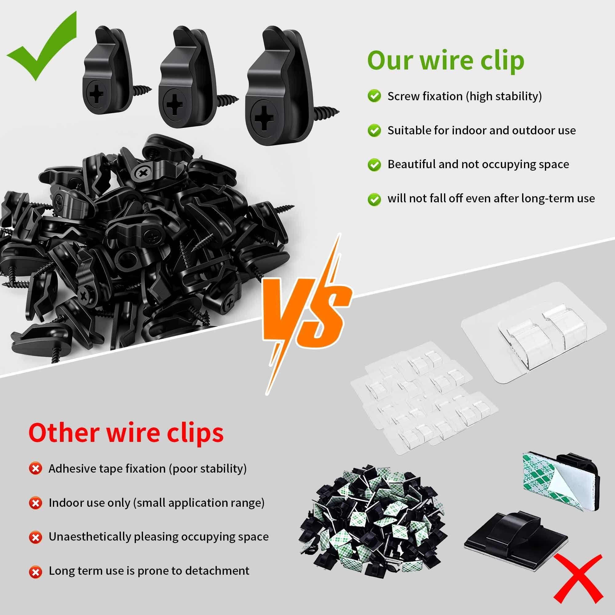 Easy Install Screw-In String Light Hangers, LED Light Clips Hooks, Outdoor Patio Fairy Lights, Christmas & Halloween Decor