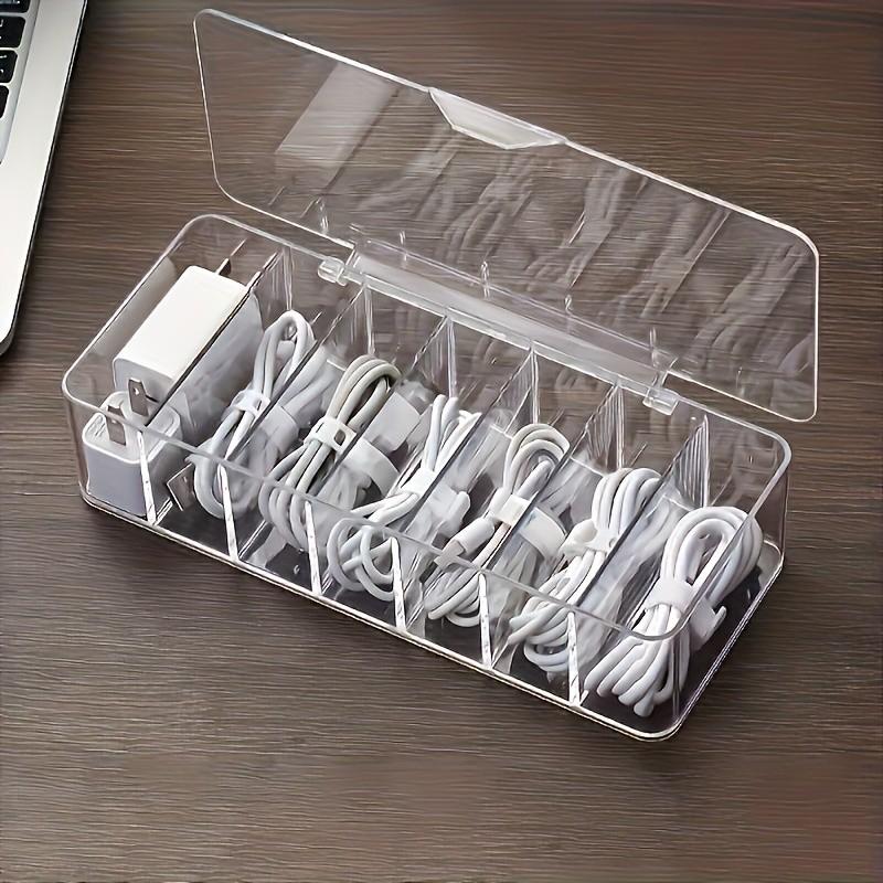 Multi-Layer Storage Organizer, Large Capacity Dustproof Box, Desktop Data & Phone Charging Cable Management Solution, Year-Round Use