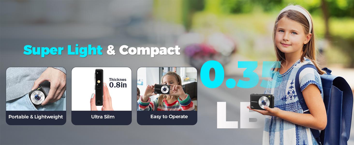 Digital Camera, FHD 1080P Camera, Digital Point and Shoot Camera with 16X Zoom Anti Shake,Suitable for teenagers and beginners,Holiday Gifts Handycam Pink,Holiday gifts, Christmas