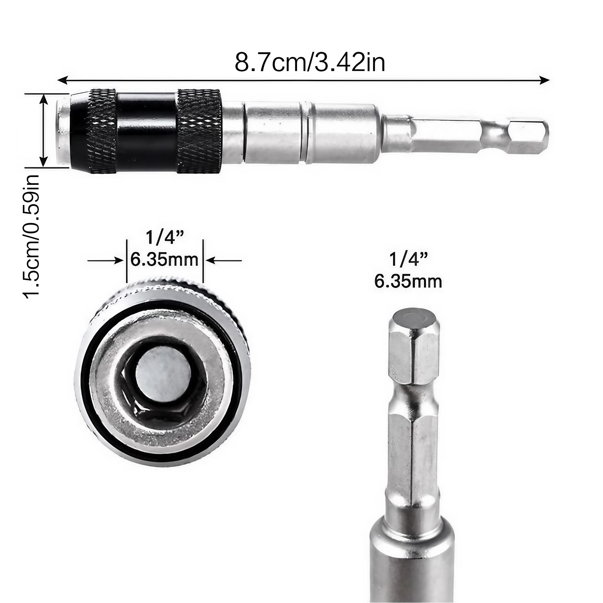 Hex Key Driver Quick-Change Extension: Locking Adapter for Drills & Screwdrivers. Perfect for DIY, Home Repair & Holiday Setups. Reach Tight Spaces with Durable Steel Bit Holder. Fits Multiple Driver Bits. Upgrade Your Toolbox!