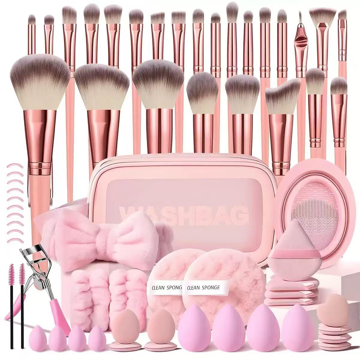 Professional Makeup Brush Set, 7-Piece Cosmetic Tool Kit, Includes Foundation Sponge & Blending Puff, Ideal Gift for Women, Daily Use Essentials, Makeup Brushes Kits