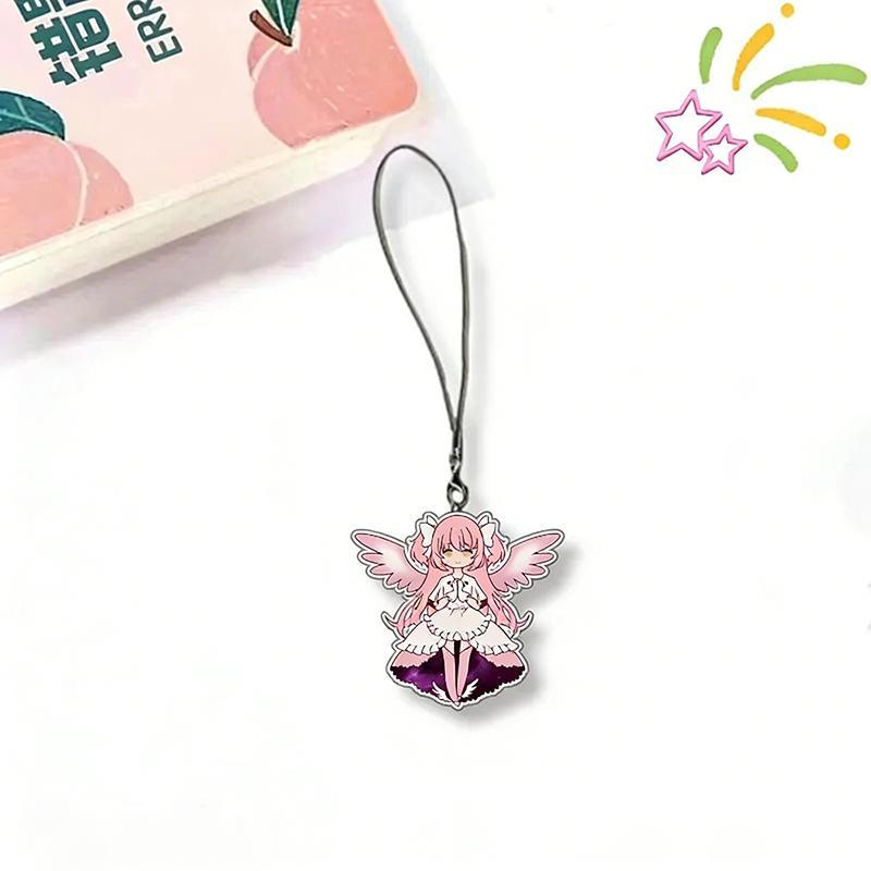 Anime Puella Magi Madoka Magica Kaname Madoka Akemi Homura Cosplay Keychain Acrylic Phone Strap Bag Backpack Keyring Decoration