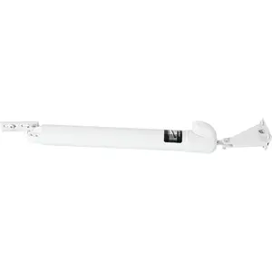 Touch 'n Hold Smooth Door Closer - Single Kit (White) - Standard-Duty Door Closer with Touch-Button Hold Open Feature & Smooth Closing Motion –  (Medium & Lightweight) Storm, Screen Doors.