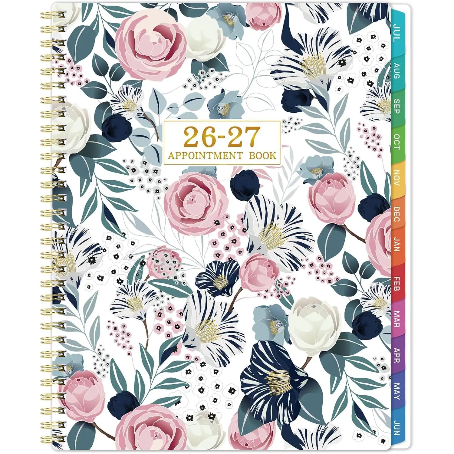 Appointment Book 2026-2027 - 2026-2027 Daily Planner, July 2026 - June 2027 | 8.5" x 11", Weekly Appointment Book 2026-2027, 2026-2027 Hourly Planner with 30-Minute Interval, Colorful Tabs