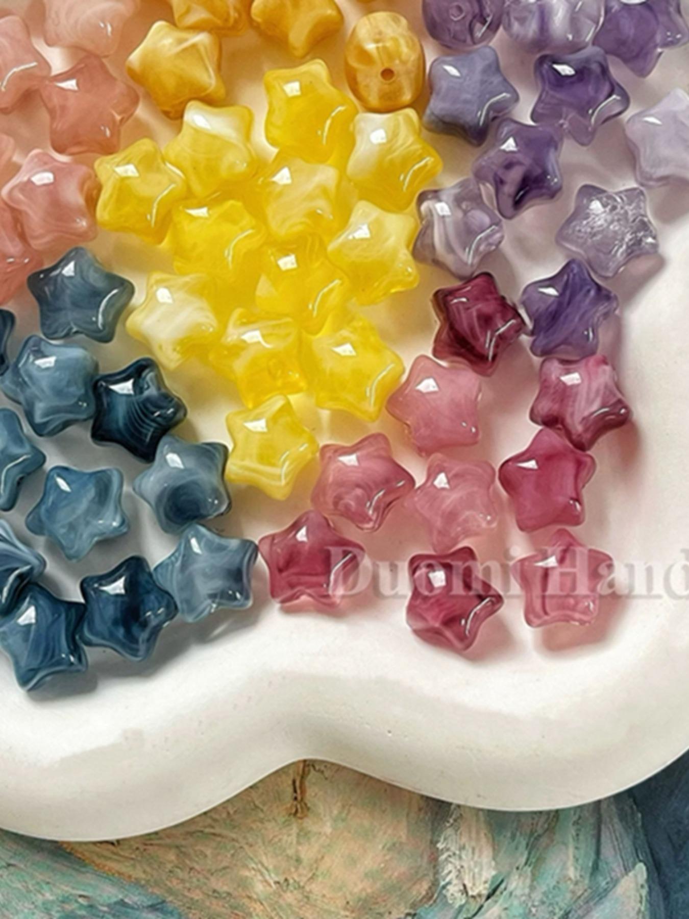 50 Mixed Color Acrylic Star Beads for DIY Jewelry, 12mm Stylish Star Beads for Bracelets Necklaces Keychains & Christmas Crafts, Jewelry Making Kit 50 Mixed Color Acrylic Star Beads for DIY Jewelry, 12mm Stylish Star Beads for Bracelets Necklaces Keychains & Christmas Crafts, Jewelry Making Kit