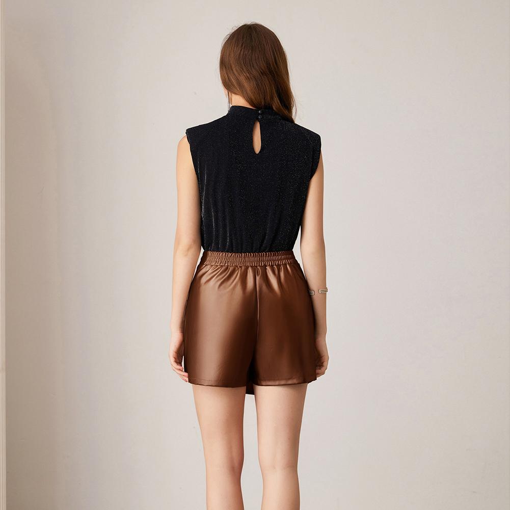 GRACE KARIN Skirt Skorts for Women UK Ladies PU Leather Skirts High Elastic Waist Wrapped Dance Club Shorts SpringStatements