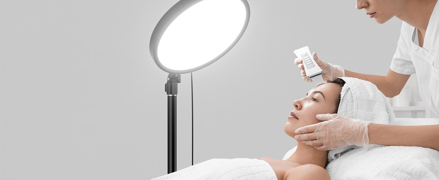 Weilisi Ring Light with Stand and Phone Holder, 13" Full-Screen Dimmable LED for Live Streaming/Makeup/Barber, 6500K Daylight, 79" Tripod & Wireless Remote