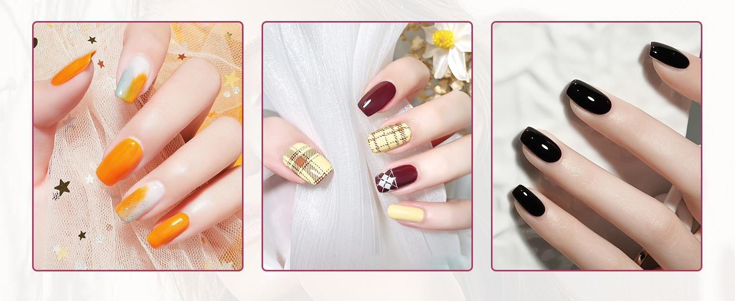 JODSONE Gel Nail Polish Kit with U V Light 36 PCS Classic Black and White Nude and Blue Purple Gel Polish Set with Manicure Tools Suitable for All Seasons Perfect Gifts for Manicure Lover