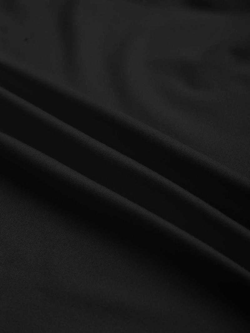 Women's Patchwork Knot Side Dress, Casual Fashion Long Sleeve Dress for Daily Wear, Ladies Clothes for All Seasons, Womenswear