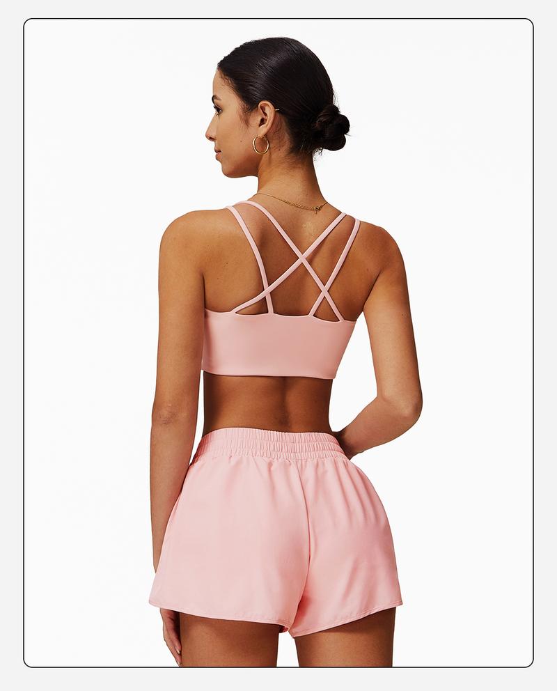 Women's Tennis Set, Two Piece Camisole Sports Underwear Quick Dry Running Fitness Sports Shorts Set, Cycling Gym Workout Yoga Set Activewear Clothing Lightweight Activewear Summer Sportswear Gymwear Sporty Style