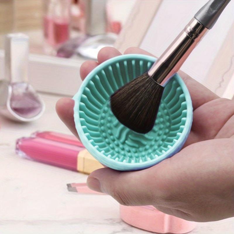 1pc Silicone Makeup Brush Cleaner Bowl - Makeup Brush Cleaning Mat - Soft, Gentle, and Effective Brush Cleaning Solution for Eyebrow, Facial, Brow, Blush, and Eye Brushes