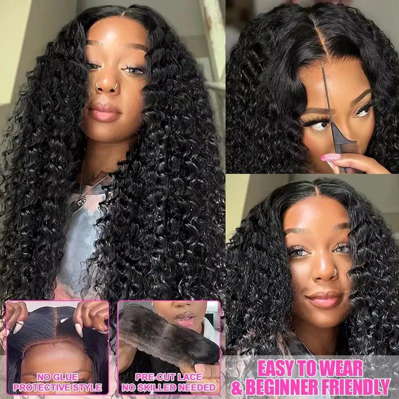Bling Hair Glueless Easy Wear Wig Human Hair Deep Wave 6x4 5x5 7x5 9x6 Pre Plucked Pre Cut HD Lace Wig Human Hair Ready To Wear Lace Closure Wigs for Women TikTokShopHolidayHaul
