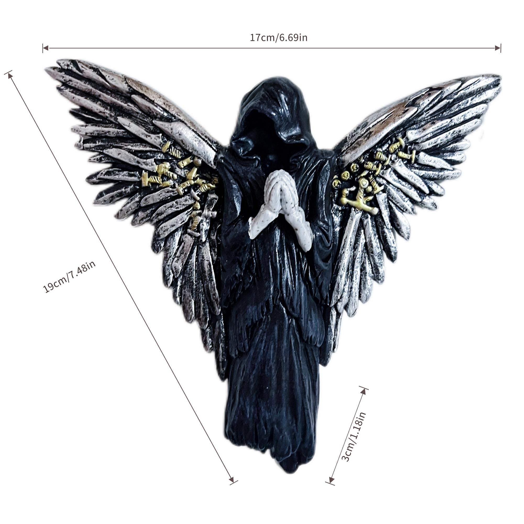 Resin Angel Statue Wall Hanging Decor, Wall Mounted Decor, Unique Home Living Room Bedroom Decoration, Perfect Creative Gift Idea, Elegant Resin Artwork, Wall Ornaments, Aesthetic Design, Decorative Wall Art