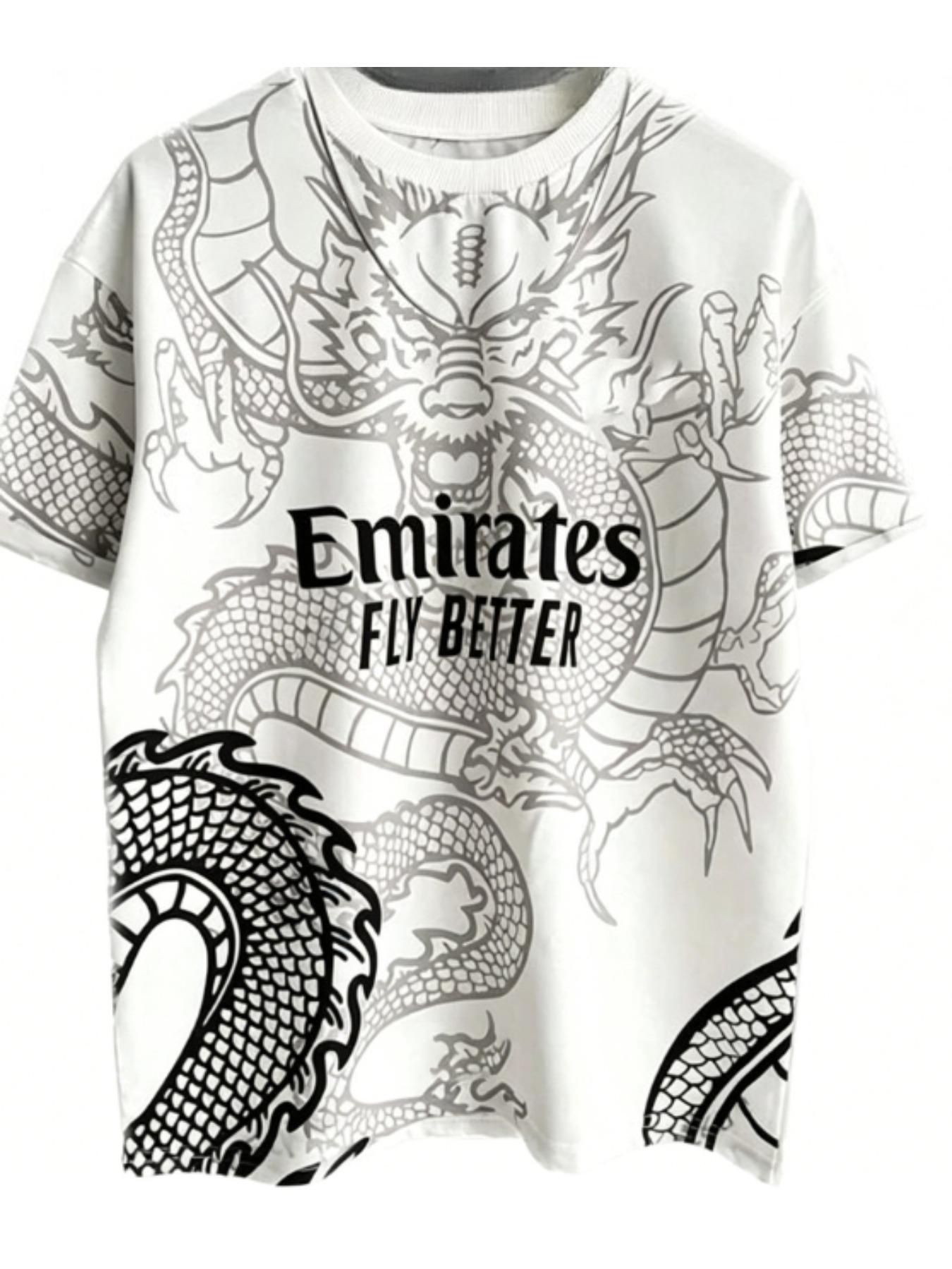 26 New Fashion Dragon Print Special Edition Soccer Men Women Short Sleeve Loose Breathable Football Jersey Anti-Odor Quick Dry T-Shirt Top