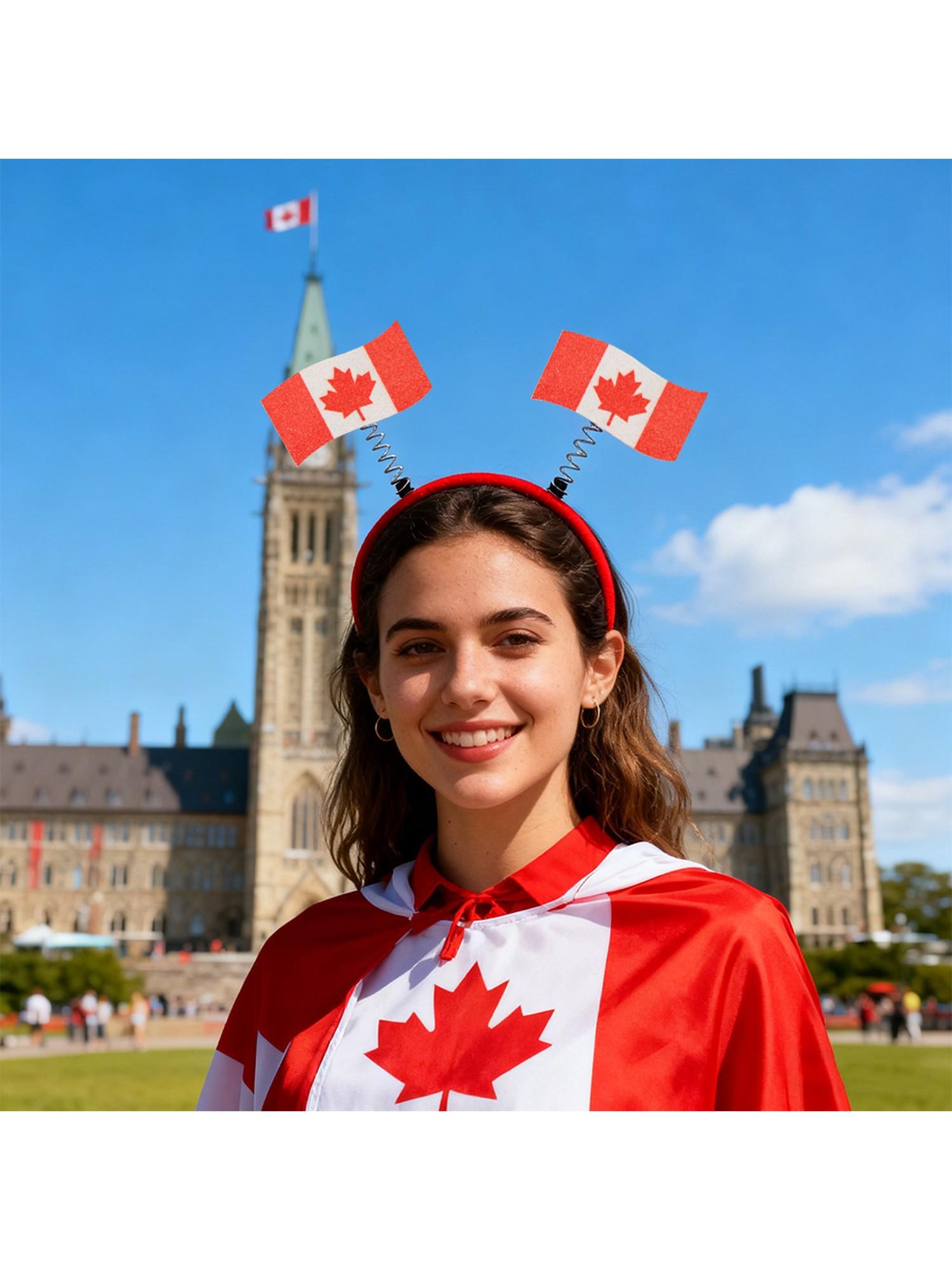 5 Piece Flag Element Hairbands Fan Support Headwear Party Photo Decoration Elastic Hair Bands, Colorblock Pattern, All Seasons