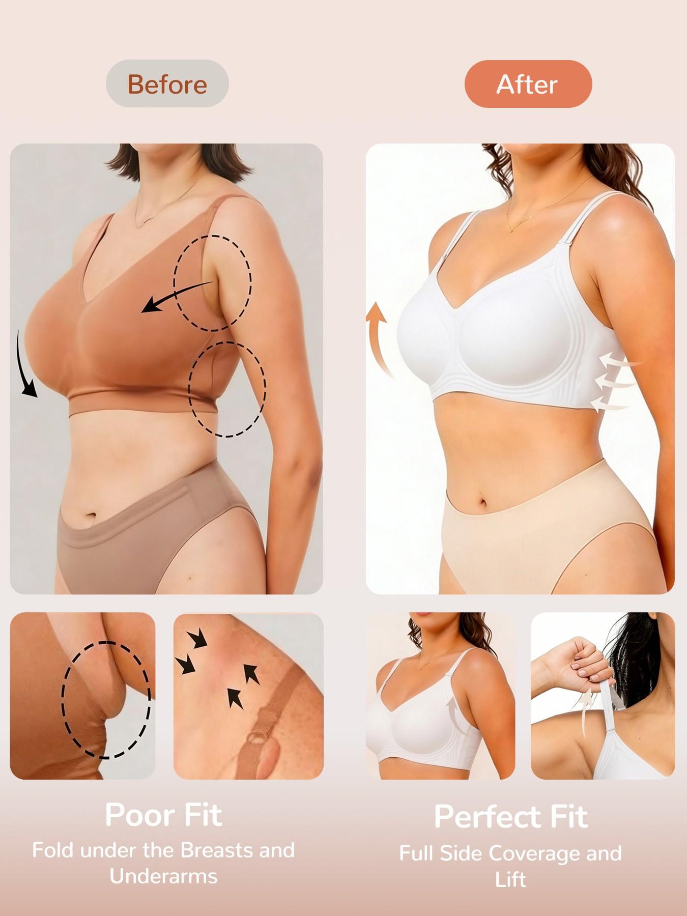 Wireless Sports Jelly Bra, Adjustable Cross Straps For Beauty Lift & Support, Full Coverage Back Smoothing Seamless Bra, Sport Lingerie For Summer Casual Day, Perfect for Daily Wear and Gifts
