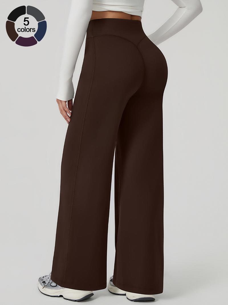 Women's Sporty Leggings, Plain Fitted Design, All Season Comfortable Fitness Running Pants, Elastic & Stylish, Athleisure Style Bottoms