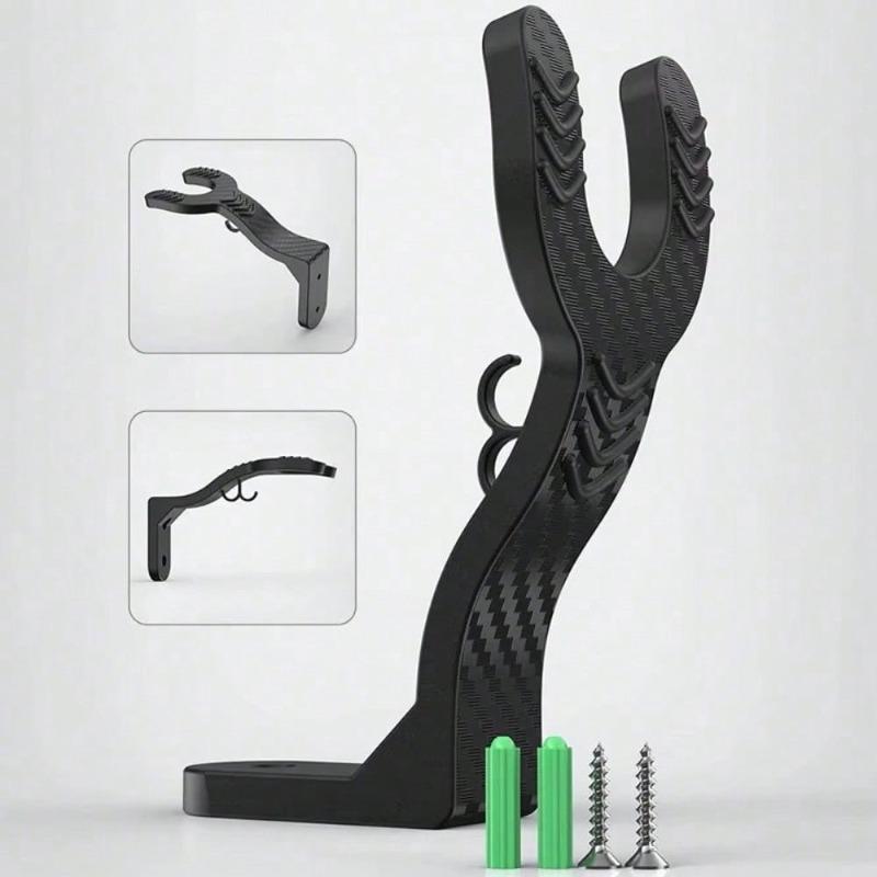 Durable and high-quality five-piece wall hooks - multi-functional kitchen cabinet shelves and motorcycle helmet display stands, sturdy home garage studio storage racks