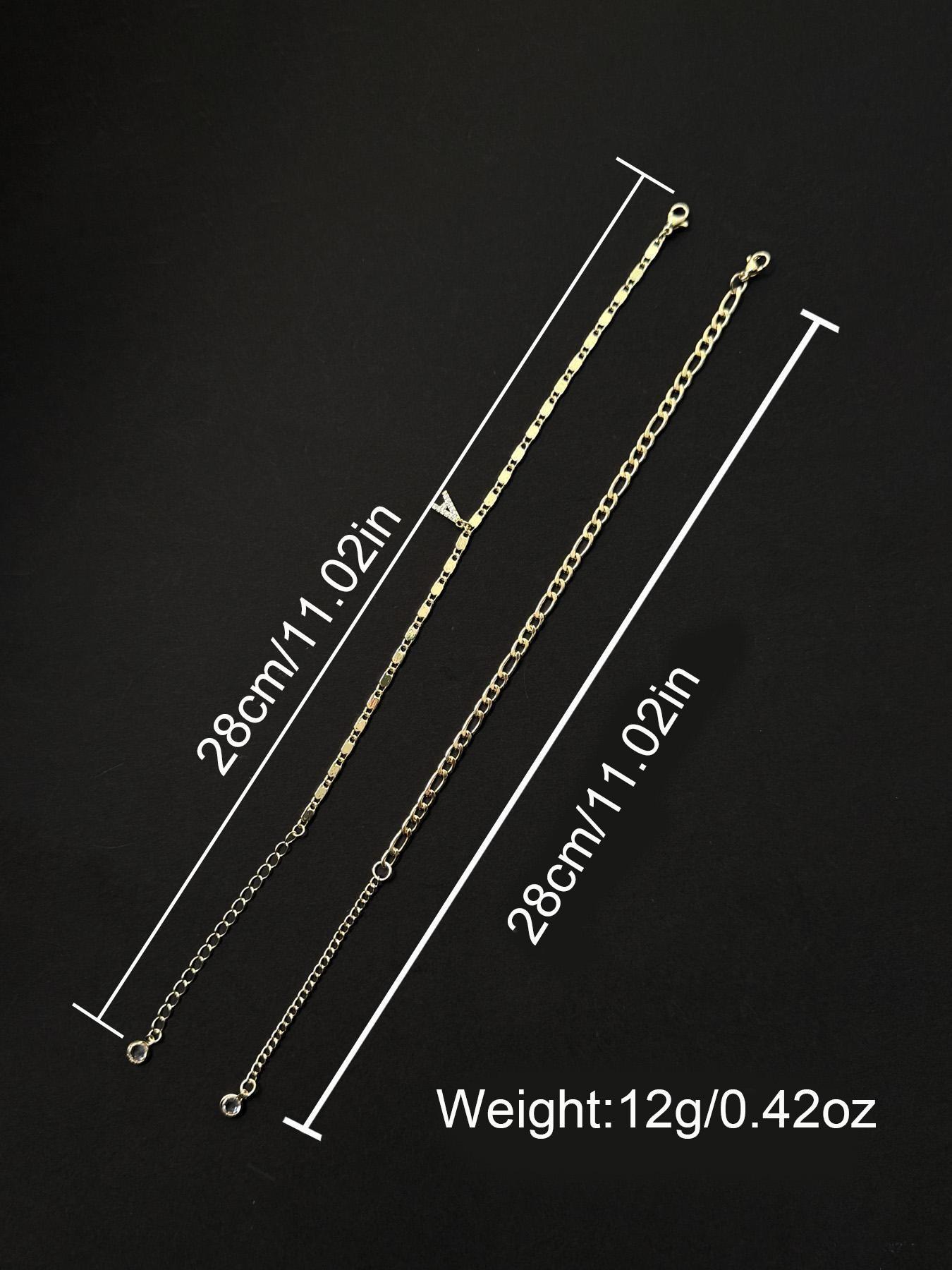 Personalized Layered Anklets for Women | Cute Gold Initial Ankle Bracelet Set with Adjustable Extender | Dainty Sparkle Letter Charm | Trendy Boho & Beach Style Foot Jewelry | Cute Stocking Stuffer & Best Friend Gift for 2026