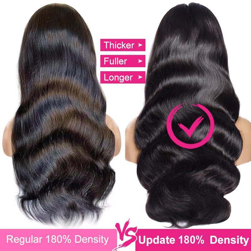 Bling Hair 32inch Body Wave 13x6 HD 13x4 Transparent Lace Front Wigs 360 Swiss Lace Human Hair No Mixing for Black Women 180 Density with Baby Hair Natural Hairline #TikTokShopBlackFriday