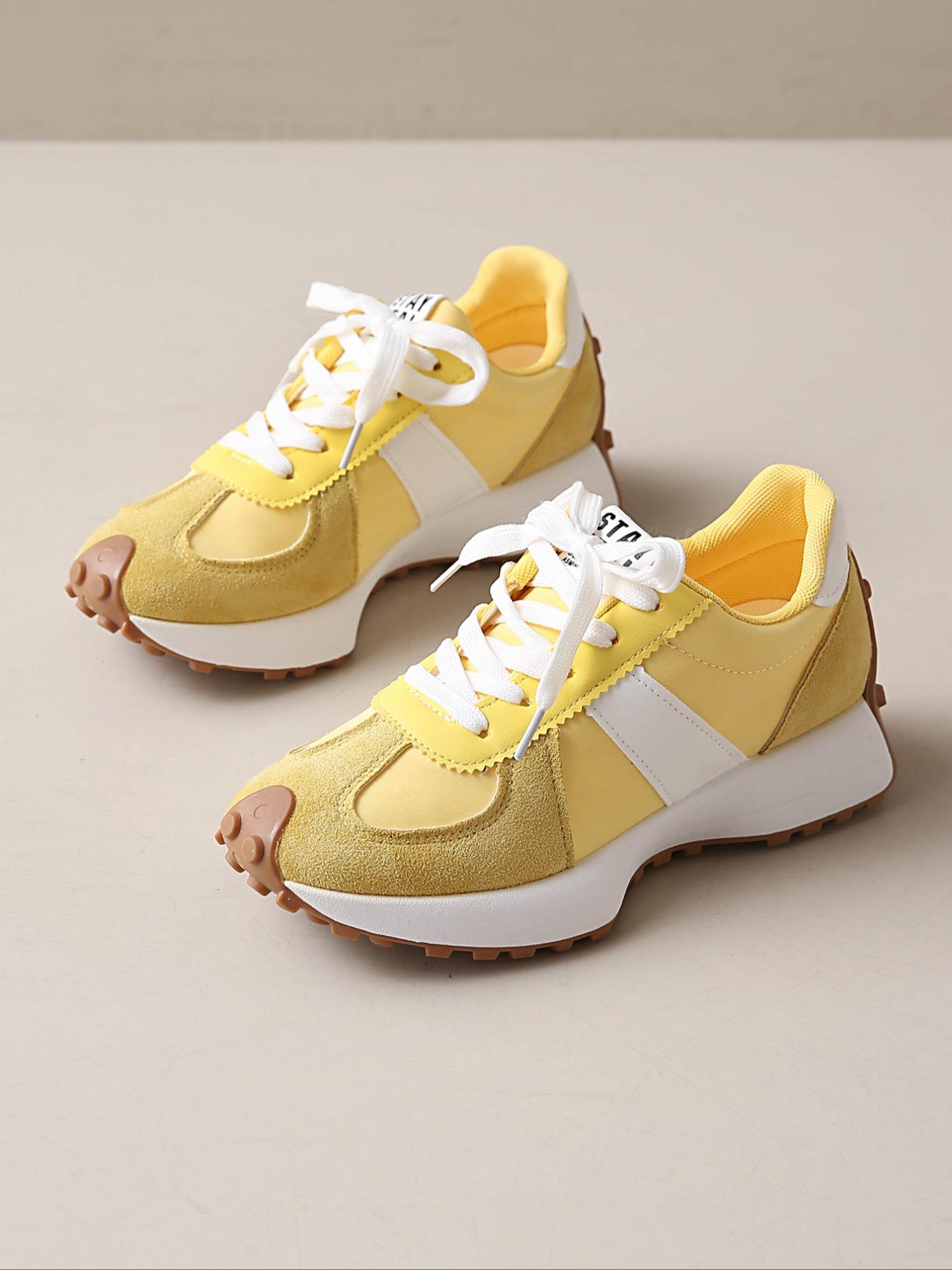 Women's Casual Vintage Sport Shoes, Colorblock Design, Student Flats, Perfect Holiday Gift Choice, Small Waist Comfortable Women's Shoes, Lightweight Casual Sneakers1123
