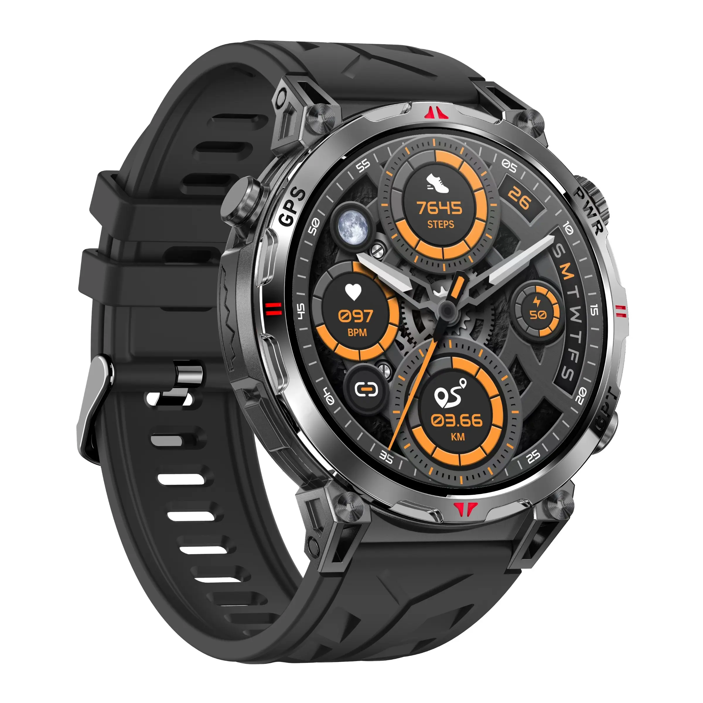 Al Smartwatch with Ai Voice Assistant, GPS, Bluetooth-compatible Calling, Calculator, Games, Altitude Barometer, Digital Watch Face, 3 Atm Water Resistance