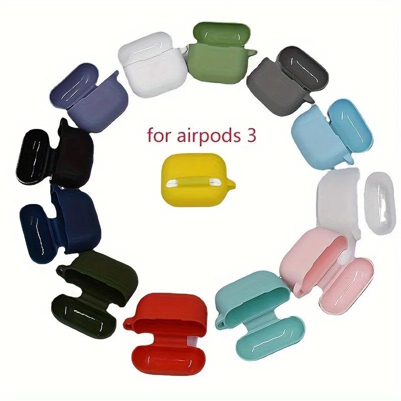 Simple Solid Color Soft Shell Protective Case Cover Suitable for AirPods Pro and (Second Generation)