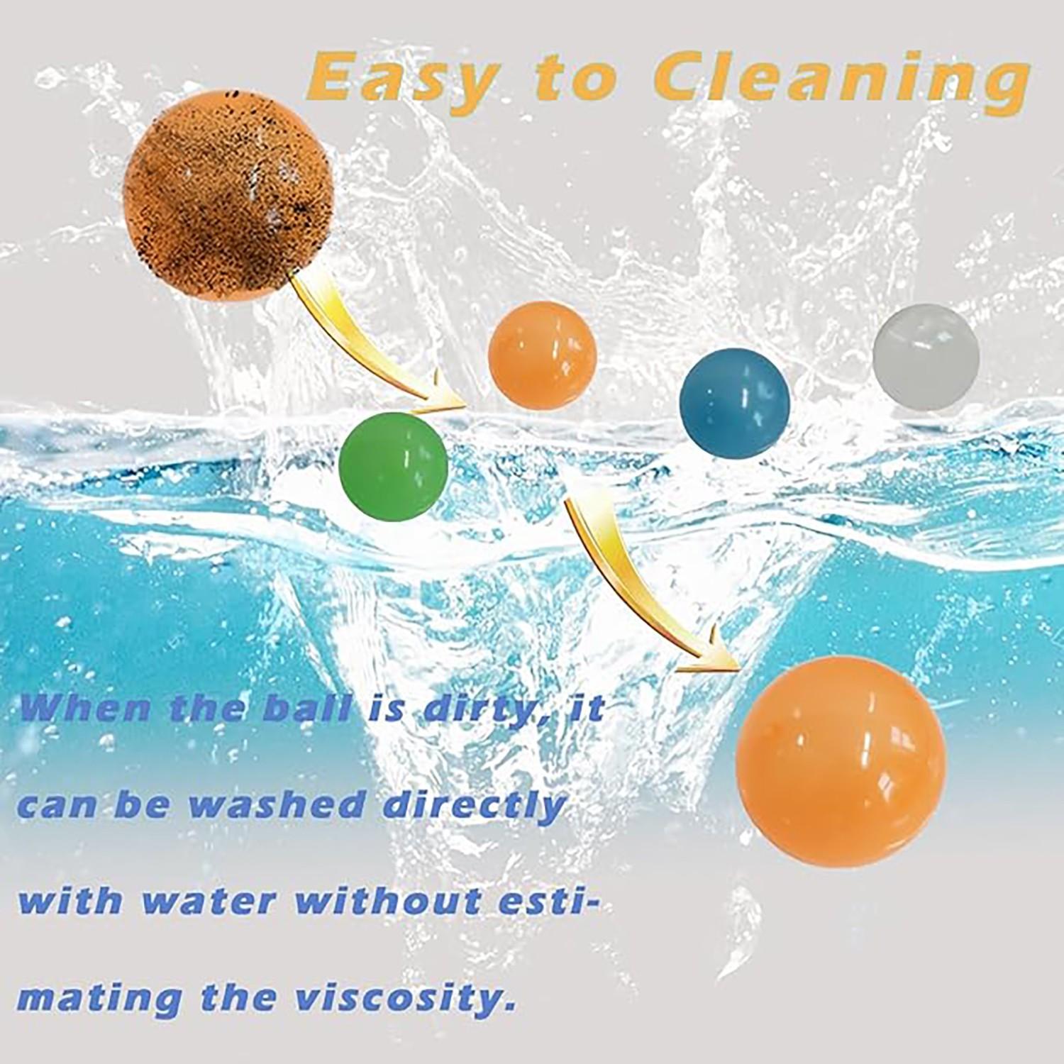 Night Light Ceiling Stuck Target Ball, Interactive Stress Relief Ball, 6 Colors, Fun Wall Stick Ball, Throwing Toy for Kids