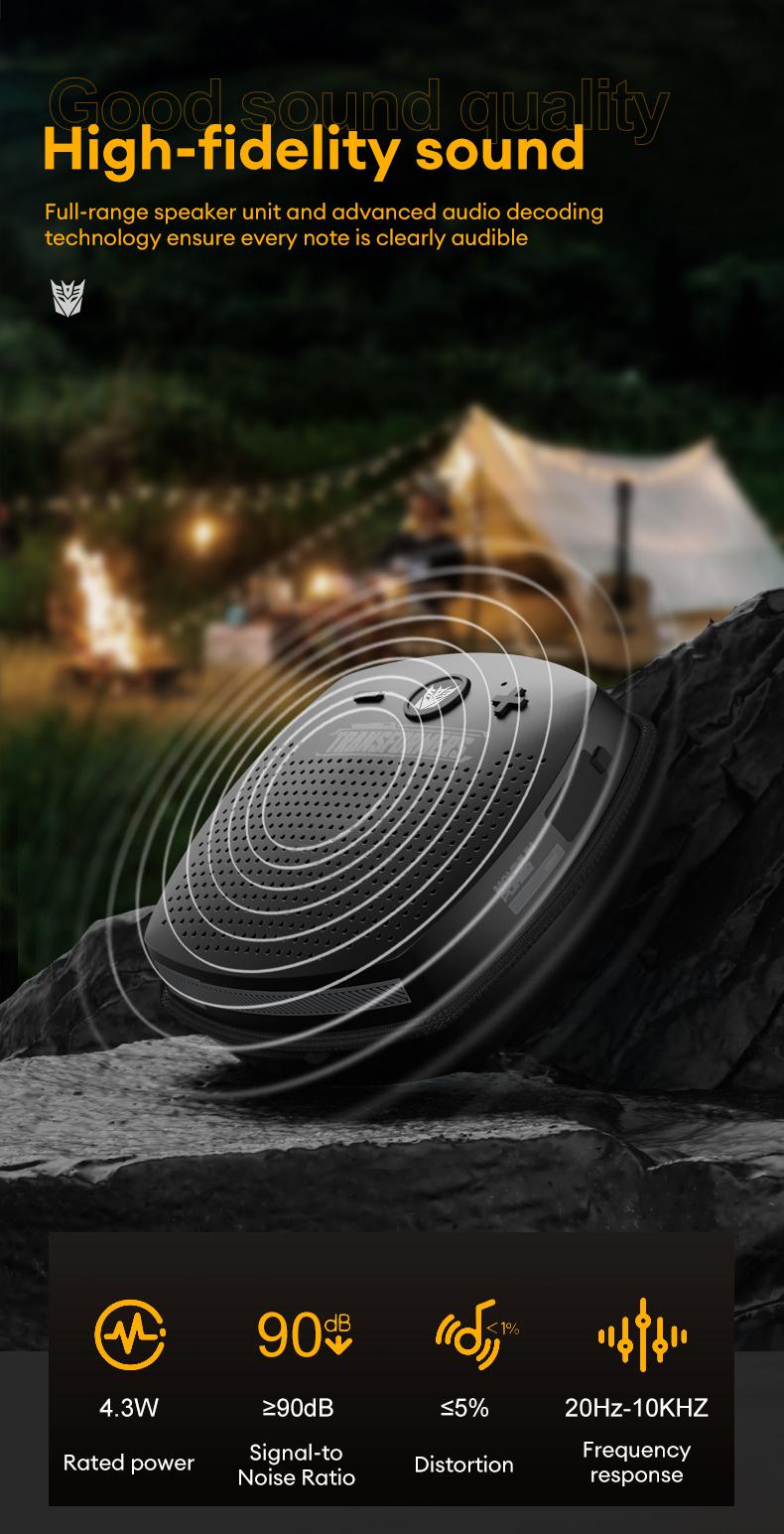 Transformers TF-Y16 Powerful bass，lPX5 waterproof，Portable lanyard