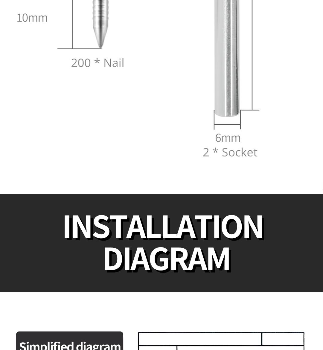 SOPAMI 200 Count Non-Marking Double-Headed Skirting Nails Sturdy Damage-Free Wall Installation Kit for Easy Application Functional Mounting Nails for Baseboards Wall Panels Furniture Cover Plates No Drilling Required SOPAMI 200 Count Non-Marking Double-Headed Skirting Nails Sturdy Damage-Free Wall Installation Kit for Easy Application Functional Mounting Nails for Baseboards Wall Panels Furniture Cover Plates No Drilling Required