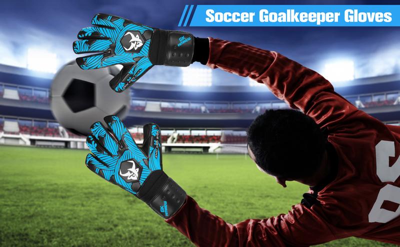 Goalkeeper Goalie Soccer Gloves Extreme Strong Control and Grip with Finger Protection High Performance Pro-Level Goalie Glove Anti-Slip Latex Palm Breathable Comfortable for Kids Youth Adult