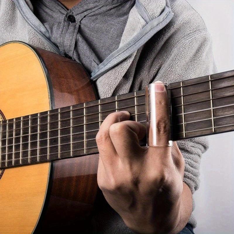 1pc Guitar Slide Bar Stainless Steel Finger Slides for Guitar Ukulele String Instruments Steel Finger Slider Guitar