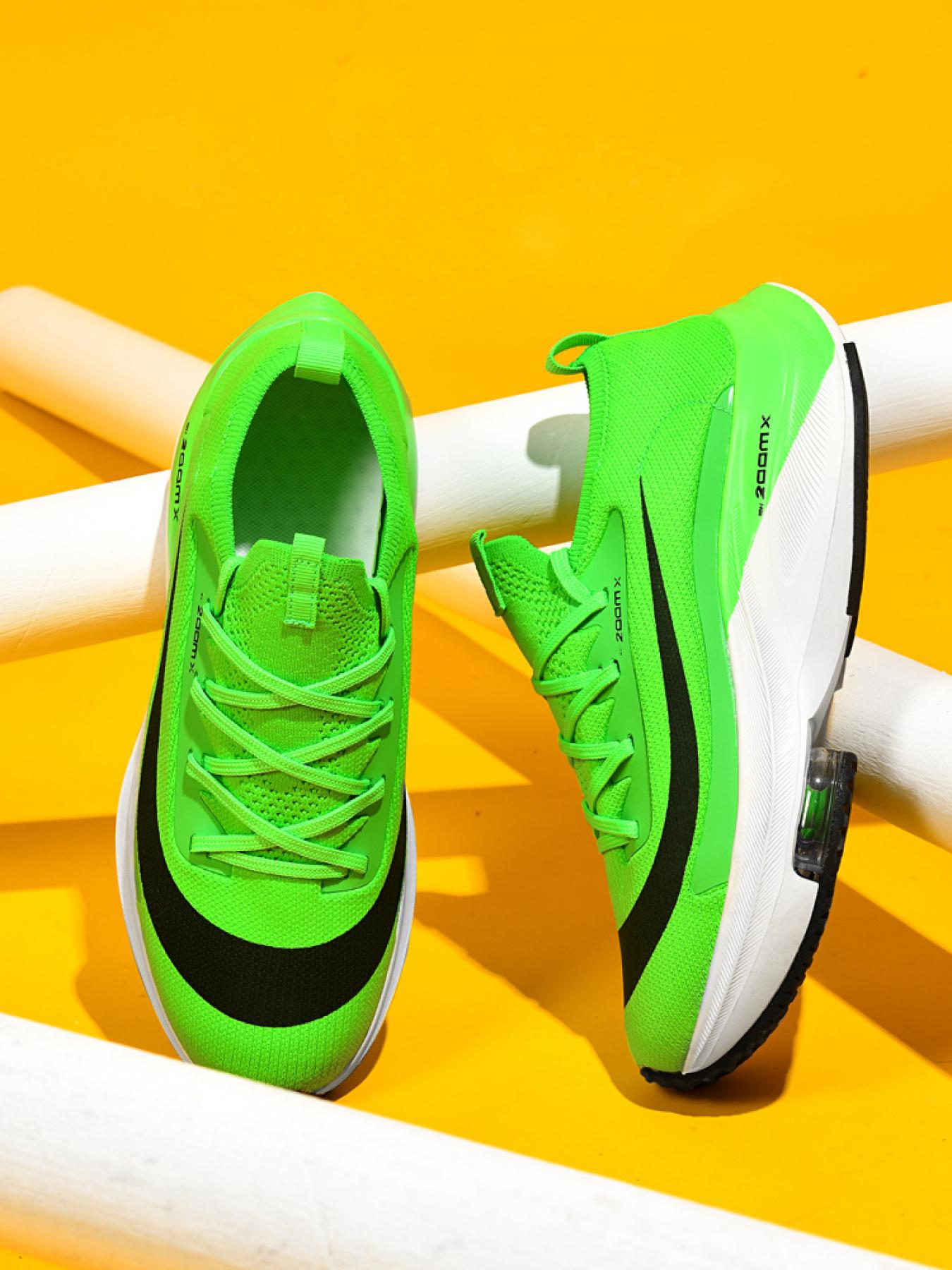 Men Sports Running Shoes Casual Marathon Air Cushion Sneakers Leather Breathable Lightweight Male Comfortable Athletic Nonskid Casual Sneakers Hiking Outdoor Footwear