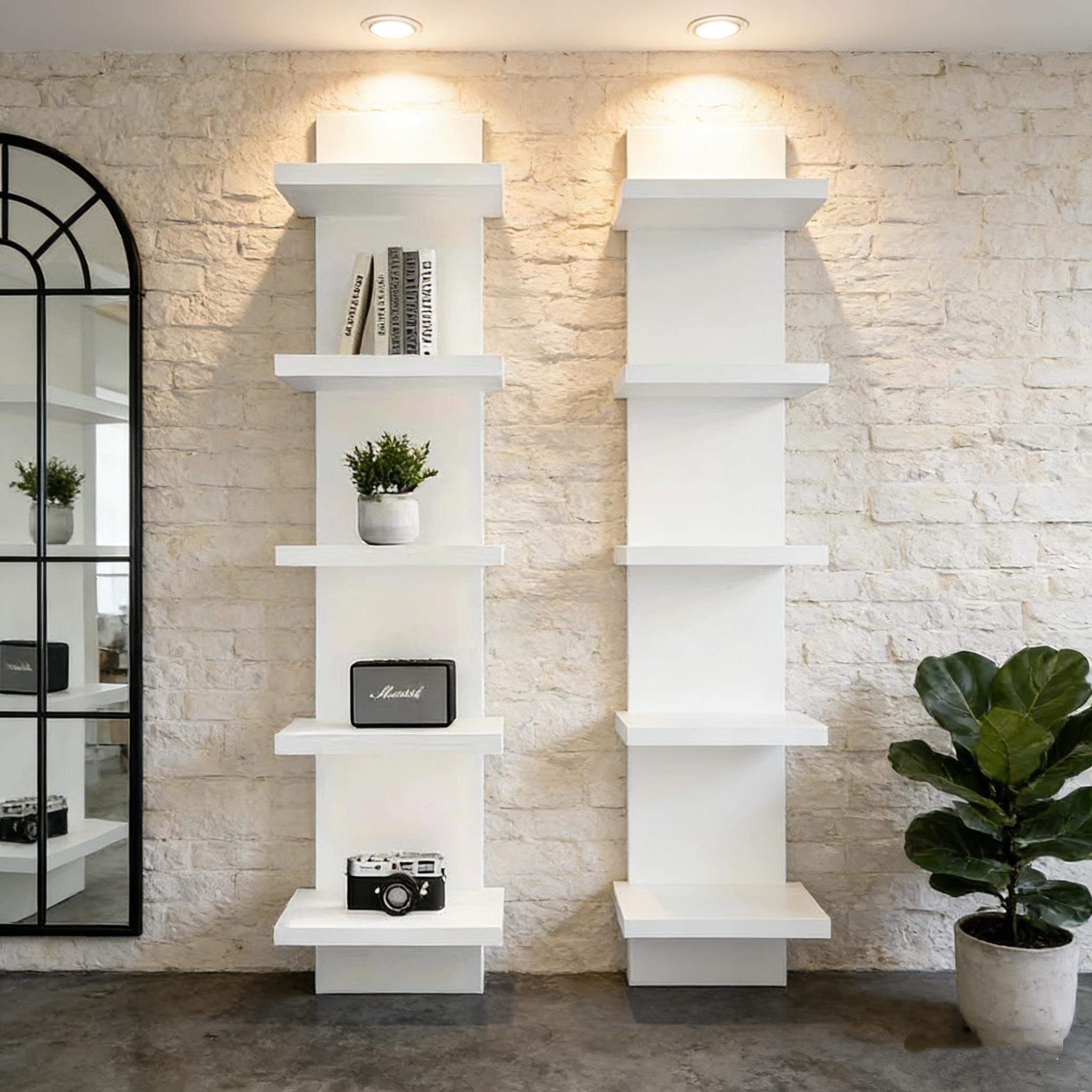 Modern Floating Shelf Set, Multi-Layer Organizing Bookshelf & Storage Rack, Home Decor for Living Room, Office, Dormitory, Vertical Wall Display