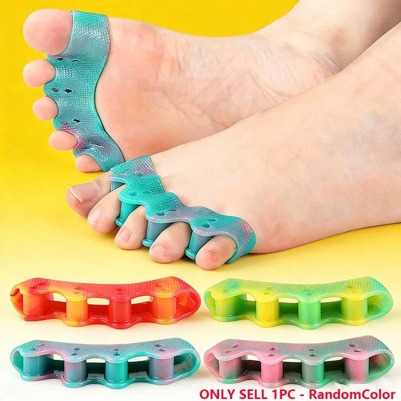 Five-Hole Toe Spreader Cushion, Colorful Toe Separator for Hallux Valgus & Overlapping Toe Relief