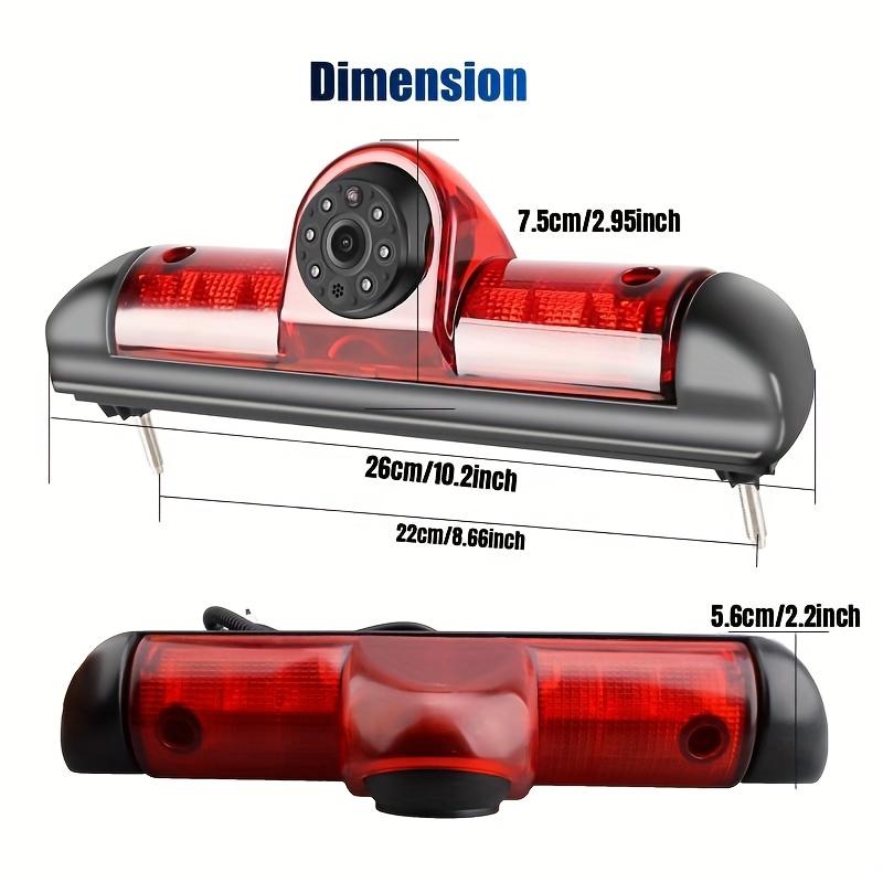 3rd High Brake Light Camera for Renault Trafic/Vauxhall Vivaro/for Nissan Primastar - 6-LED Parking Reverse Backup Camera with CCD Sensor, Wide View Angle, Universal Fit (2001-2014 Models), Vehicle Backup Cameras