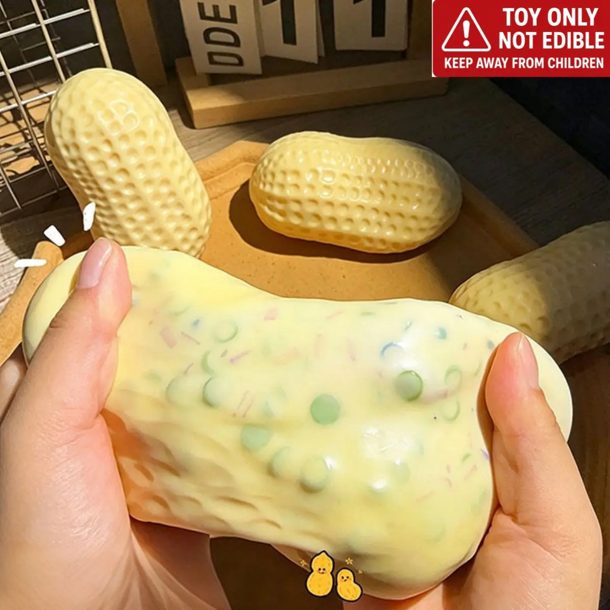 Portable Peanut Building Block Stress Relief Stick, Bendable With Crisp Popping Sound, Soft Desktop Fidget Toy, Perfect For Holiday, Birthday, Halloween, Thanksgiving, Christmas, Labor Day, Back To School, Party Gifts, Crunchy Squish, Slushy Ball