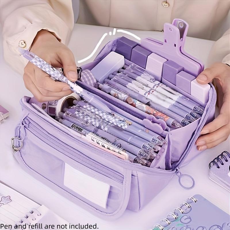 Brand-new creative large-capacity study pencil case with multifunctional desktop sorting and storage pencil case, suitable for boys and girls to study and work, portable study gift pencil case Pencil Bag