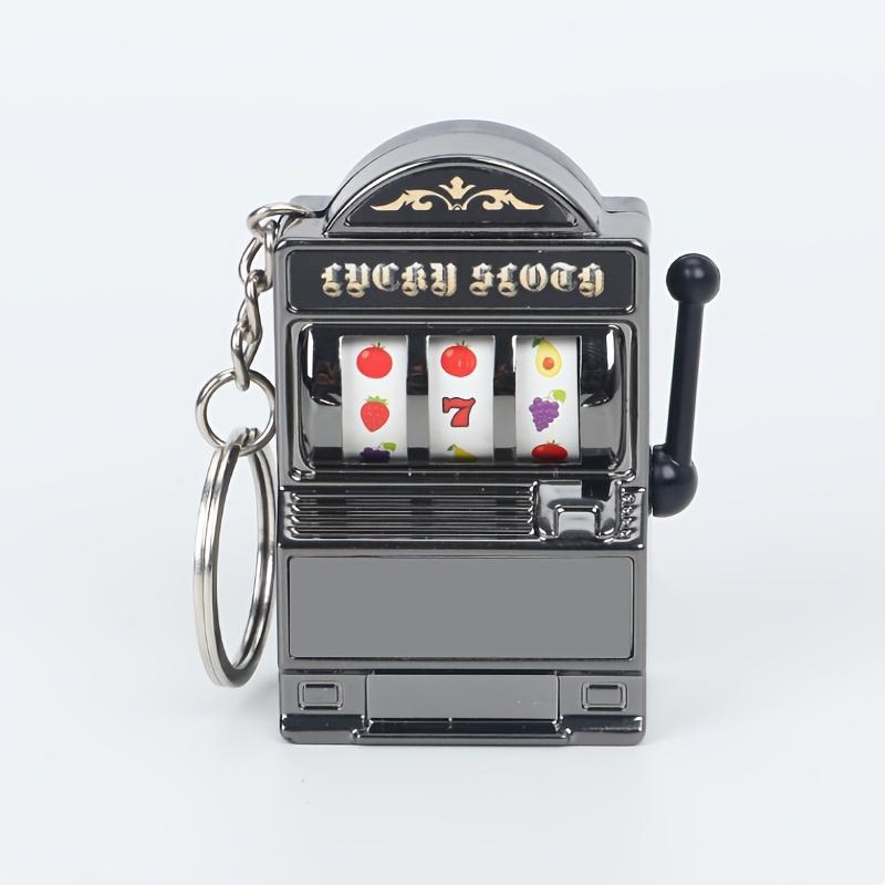 Fashion Style Slot Machine Keychain, Creative Plastic Phone Charm, Unique Bag Accessory, Perfect Gift for Gamers & Collectors, Cool Keychains