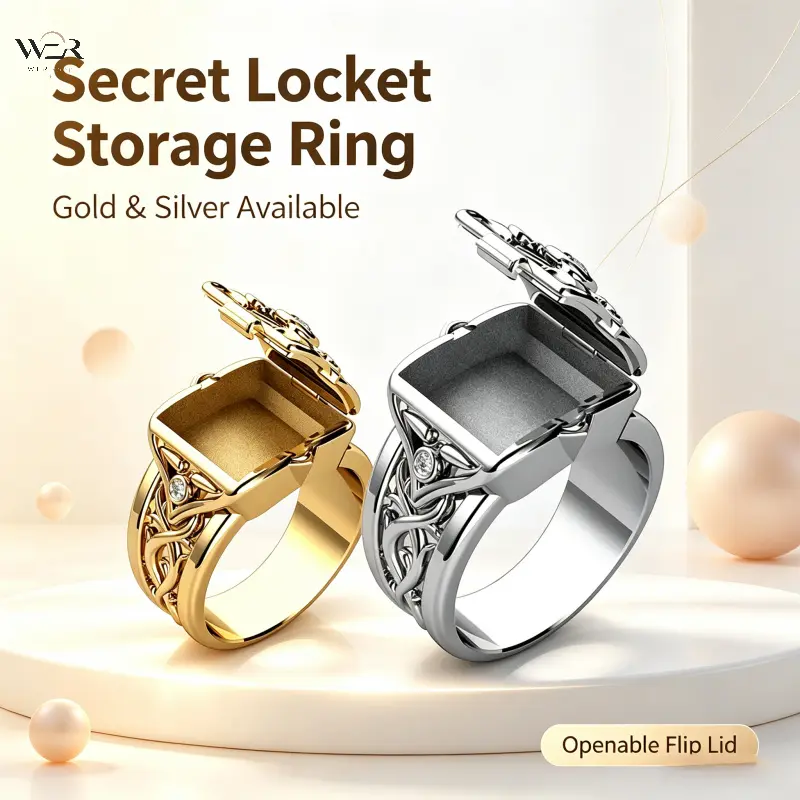 Men’s Cross Pattern Locket Bracelet, Gold Tone Openable Cover Bangle, Vintage Fashion Statement Hand Jewelry for Daily Wear
