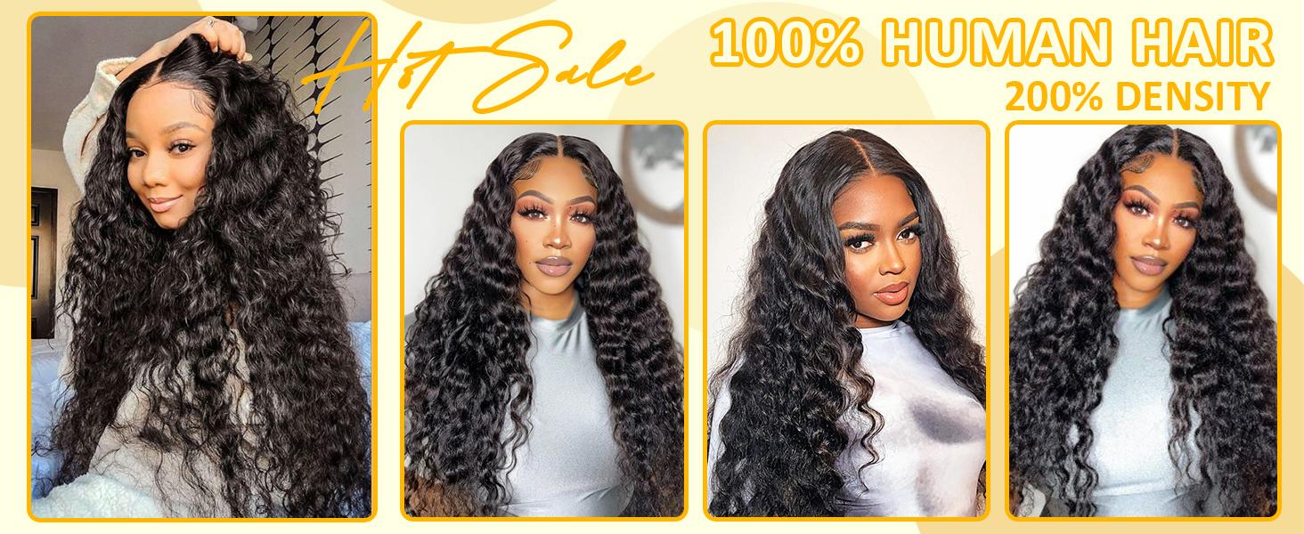 2026 TikTok Shop Deal Chocolate Brown Deep Wave Lace Front Wigs Human Hair 180 Density 13x6 HD Lace Frontal Wigs Curly Human Hair Brown Glueless Wig For Women Pre Plucked with Natural Hairline Valentine's Day Gift