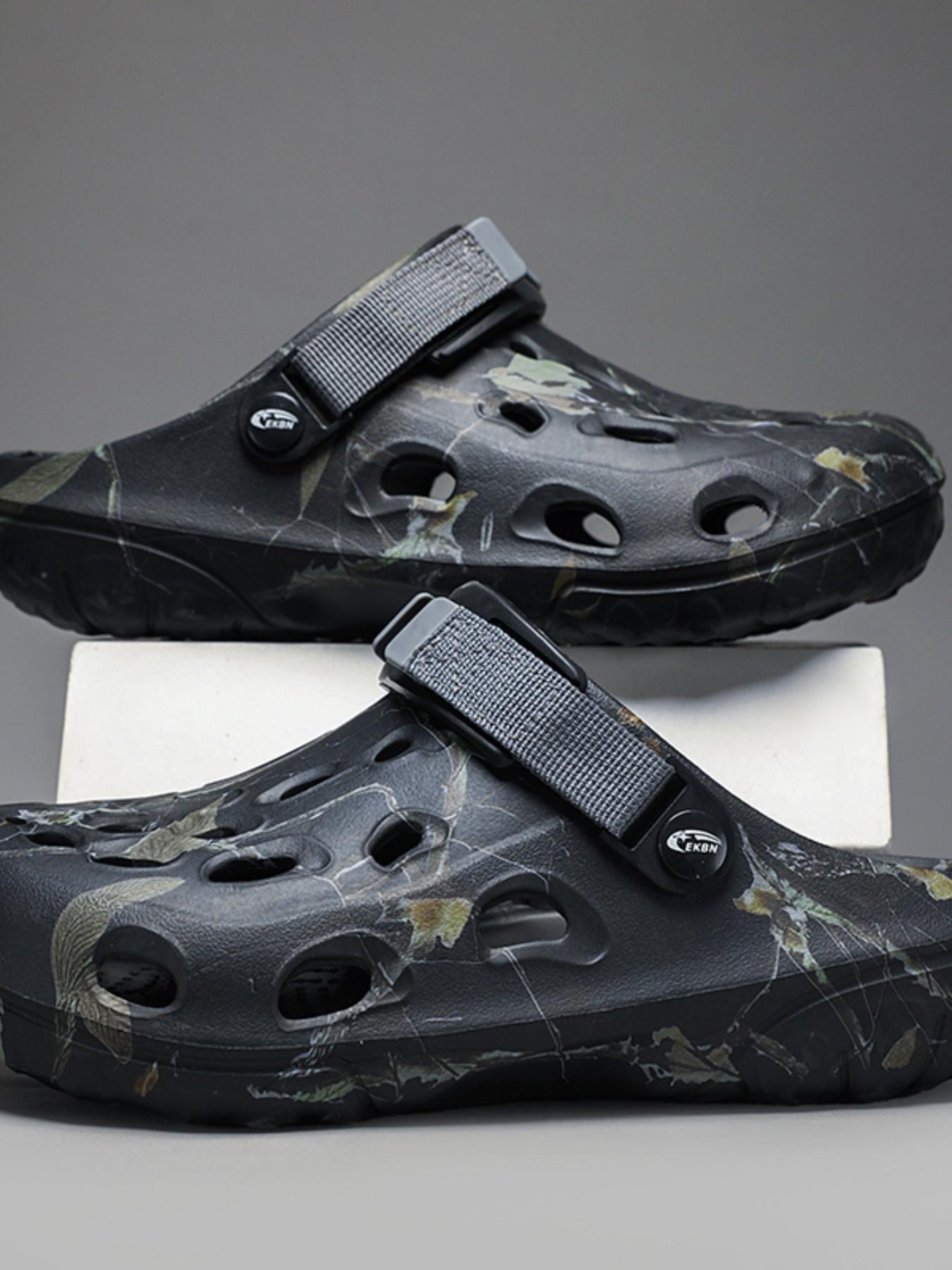 Summer Eva Fashion Hollow Out Camouflage Sandals, Men's Breathable Cool Slippers, Outdoor Beach Casual Footwear, Comfortable and Stylish