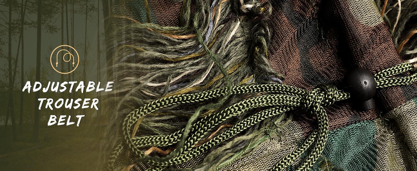 SLSY 5 in 1 Ghillie Suit, 3D Camouflage Hunting Apparel Including Jacket, Pants, Hood, Carry Bag Suitable for Unisex Adults/Youth (M/L/XL/XXL)